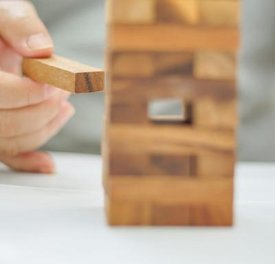 Hand with blocks