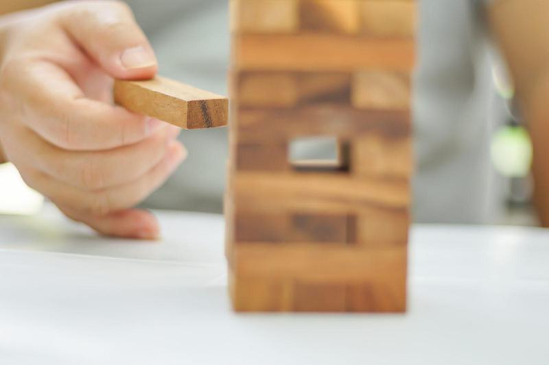 Hand with blocks